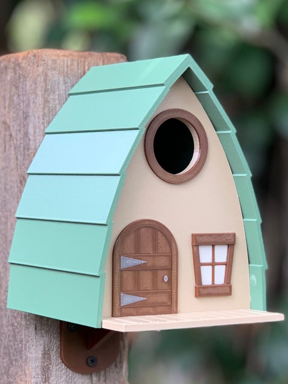 Decorative Olive Bird House / Whimsical Outdoor Shelter
